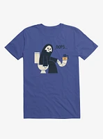 Grim Reaper Oops... Pooper Royal Blue T-Shirt