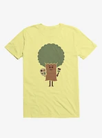 Happy Tree Painter Corn Silk Yellow T-Shirt