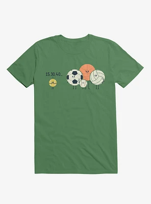 Sports Balls Playing Hide And Seek Irish Green T-Shirt