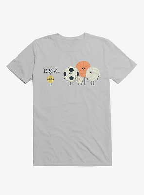 Sports Balls Playing Hide And Seek Ice Grey T-Shirt