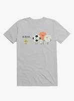 Sports Balls Playing Hide And Seek Ice Grey T-Shirt