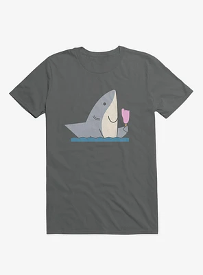 Ice Cream Shark Charcoal Grey T-Shirt