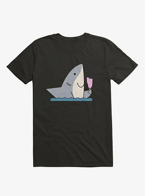 Ice Cream Shark Black T-Shirt