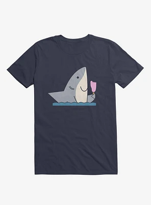Ice Cream Shark Navy Blue T-Shirt