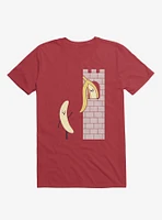 Let Down Your Peel Banana Castle Red T-Shirt