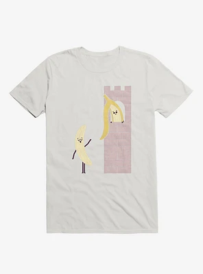 Let Down Your Peel Banana Castle White T-Shirt