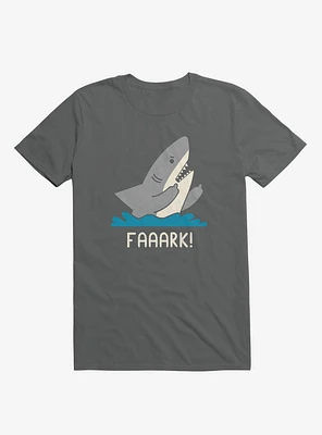 Moody Shark Faaark! Charcoal Grey T-Shirt