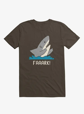 Moody Shark Faaark! Brown T-Shirt