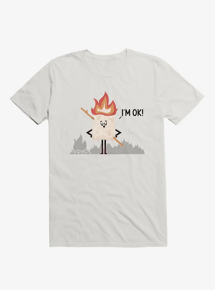 I'm OK! Campfire S'more White T-Shirt