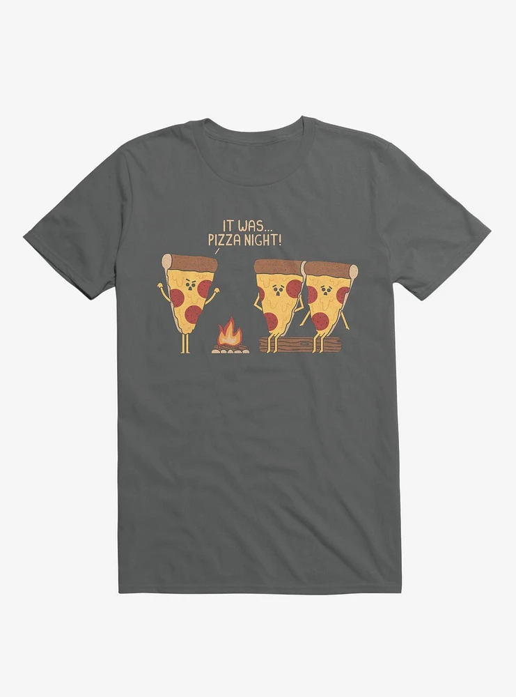 It Was... Pizza Night! Scary Story Charcoal Grey T-Shirt