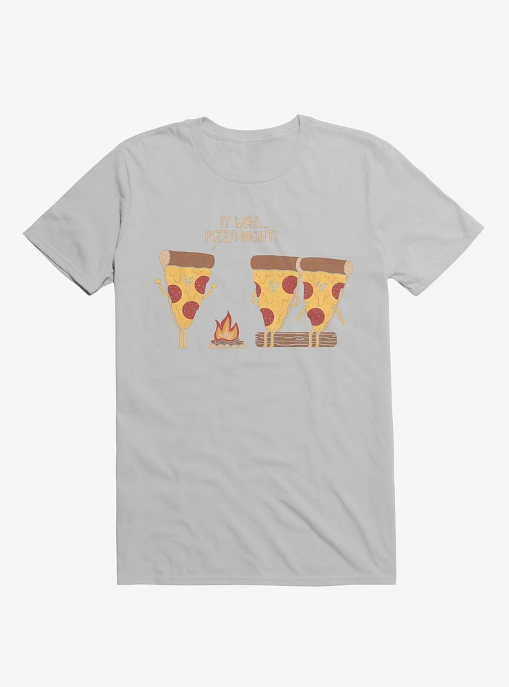 It Was... Pizza Night! Scary Story Ice Grey T-Shirt