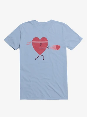 Power Of Love Heart Light Blue T-Shirt