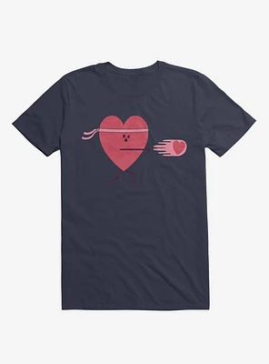 Power Of Love Heart Navy Blue T-Shirt