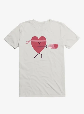 Power Of Love Heart White T-Shirt