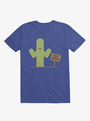 Cactus Free Shrugs Royal Blue T-Shirt