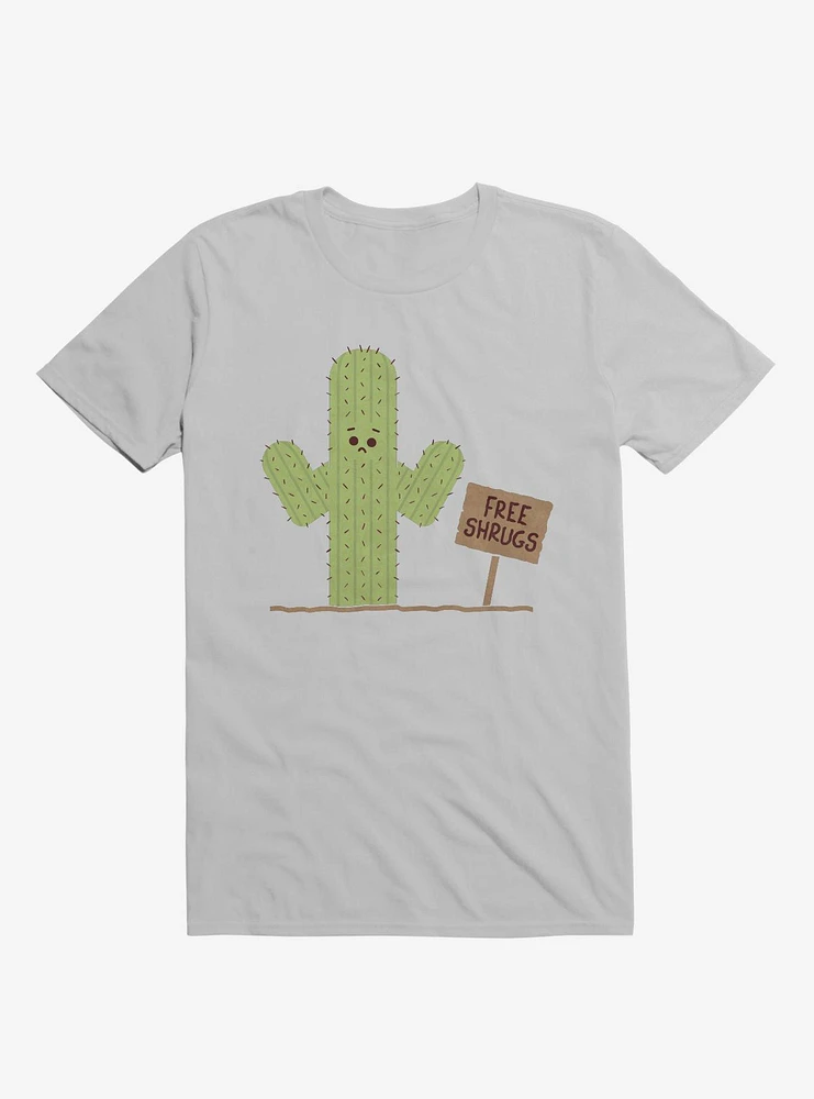 Cactus Free Shrugs Ice Grey T-Shirt