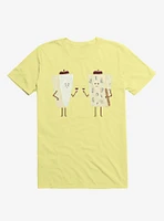 Frencheeses Cheeses Drinking Wine Corn Silk Yellow T-Shirt