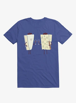 Frencheeses Cheeses Drinking Wine Royal Blue T-Shirt