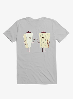 Frencheeses Cheeses Drinking Wine Ice Grey T-Shirt