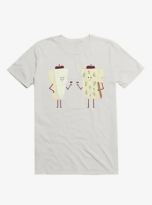 Frencheeses Cheeses Drinking Wine White T-Shirt