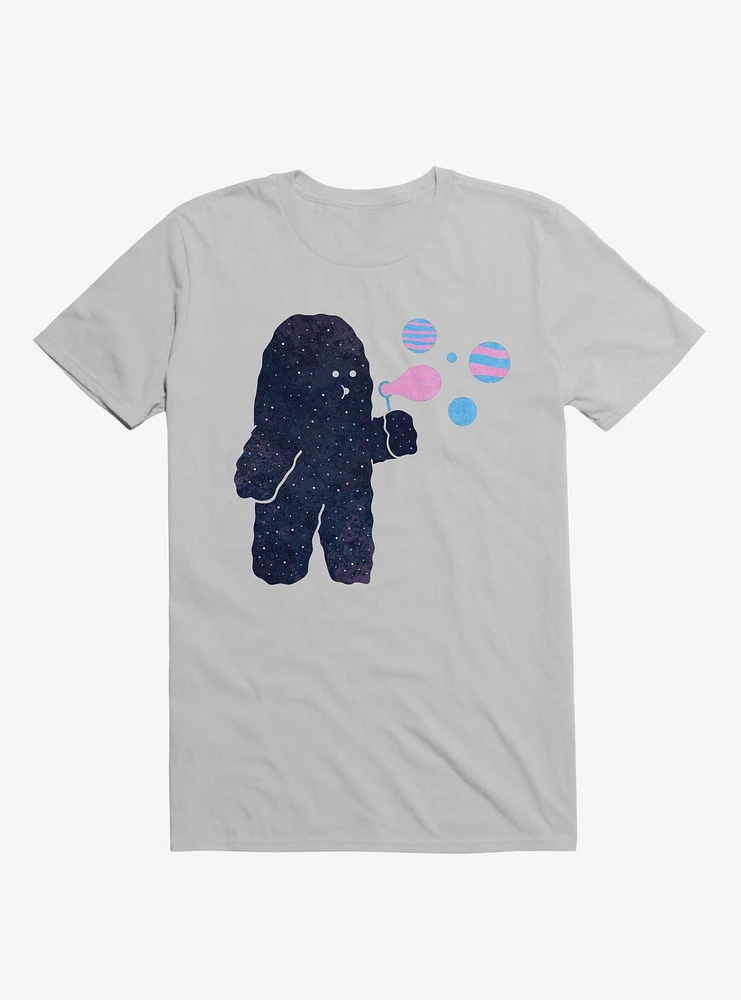 Galaxy Making Bubble Planets Ice Grey T-Shirt