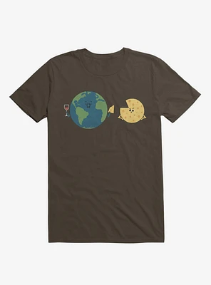 Earth Mmmoon Cheese Brown T-Shirt