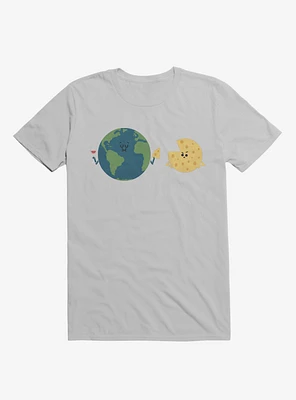Earth Mmmoon Cheese Ice Grey T-Shirt