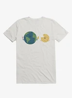 Earth Mmmoon Cheese White T-Shirt