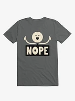 Thumbs Up Face Nope Sign Charcoal Grey T-Shirt