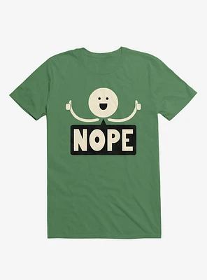 Thumbs Up Face Nope Sign Irish Green T-Shirt