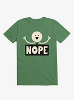 Thumbs Up Face Nope Sign Irish Green T-Shirt