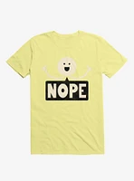 Thumbs Up Face Nope Sign Corn Silk Yellow T-Shirt