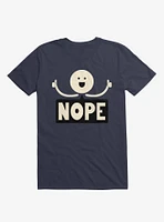 Thumbs Up Face Nope Sign Navy Blue T-Shirt