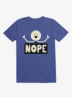 Thumbs Up Face Nope Sign Royal Blue T-Shirt