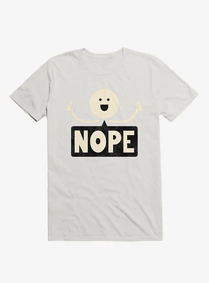 Thumbs Up Face Nope Sign White T-Shirt