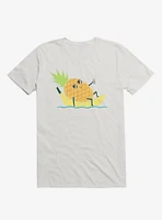 Summer Pineapple Chilling White T-Shirt