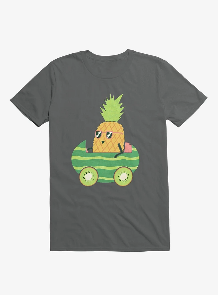 Summer Pineapple Driving Charcoal Grey T-Shirt