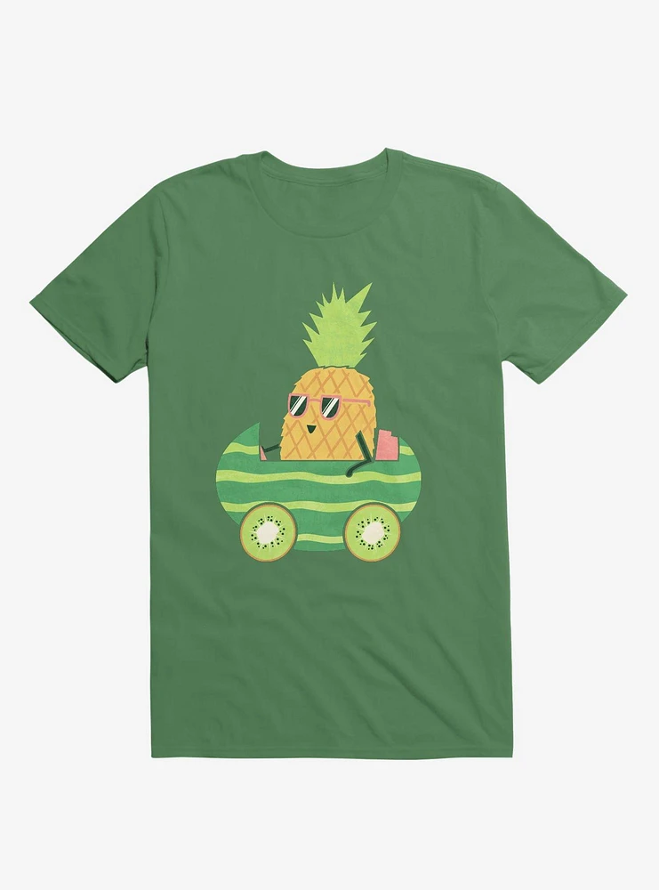 Summer Pineapple Driving Irish Green T-Shirt