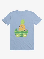 Summer Pineapple Driving Light Blue T-Shirt