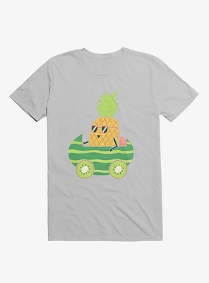 Summer Pineapple Driving Ice Grey T-Shirt