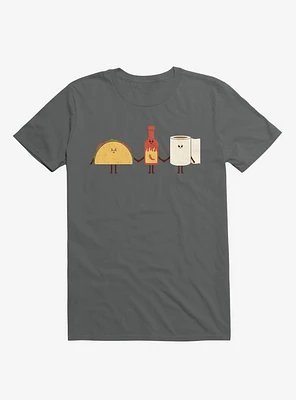 Taco, Hot Sauce, Toilet Paper Friends Charcoal Grey T-Shirt