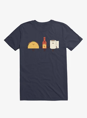Taco, Hot Sauce, Toilet Paper Friends Navy Blue T-Shirt