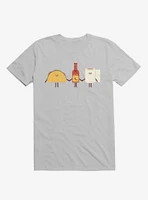 Taco, Hot Sauce, Toilet Paper Friends Ice Grey T-Shirt