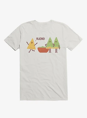 Aliens! Chip Guacamole Dip White T-Shirt