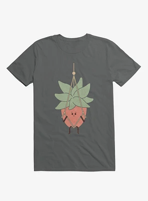 Hang There House Plant Charcoal Grey T-Shirt