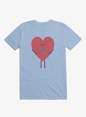 Heart Making Hands Light Blue T-Shirt