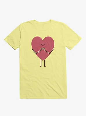 Heart Making Hands Corn Silk Yellow T-Shirt