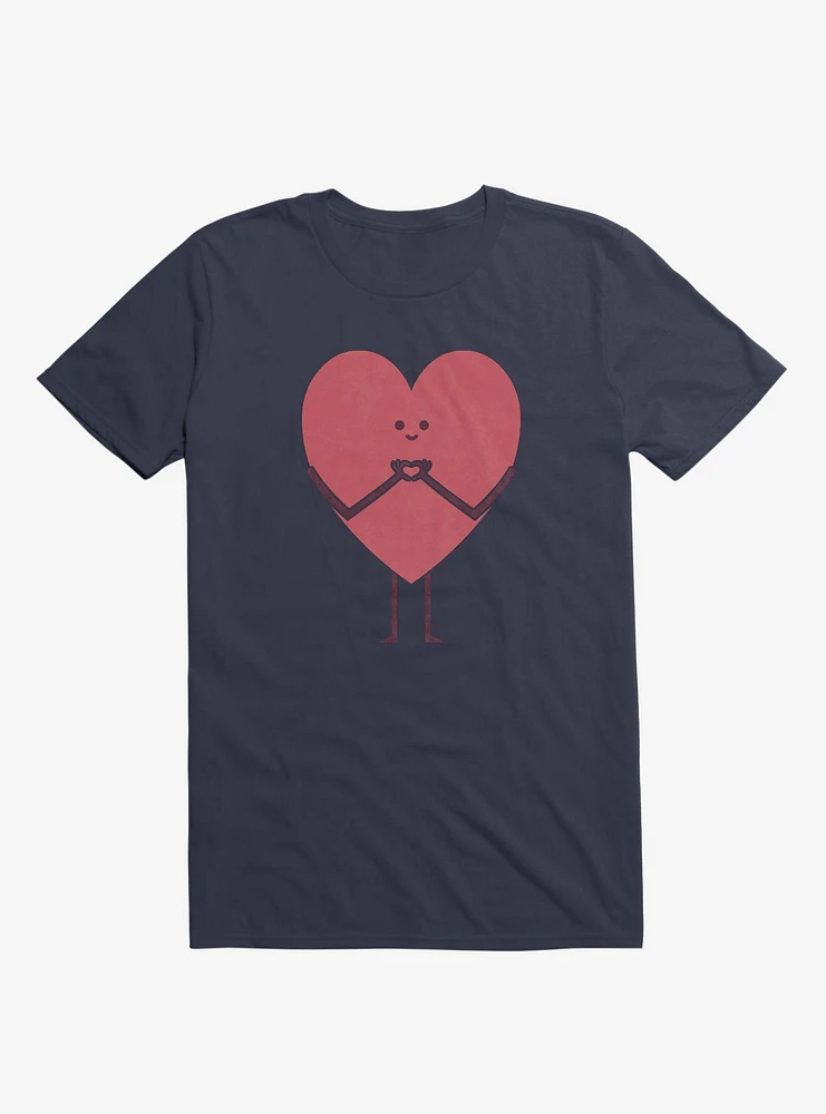 Heart Making Hands Navy Blue T-Shirt