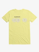 An Introvert... Speech And Thought Bubbles Corn Silk Yellow T-Shirt