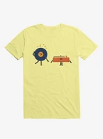 Dizzy Record With Player Corn Silk Yellow T-Shirt